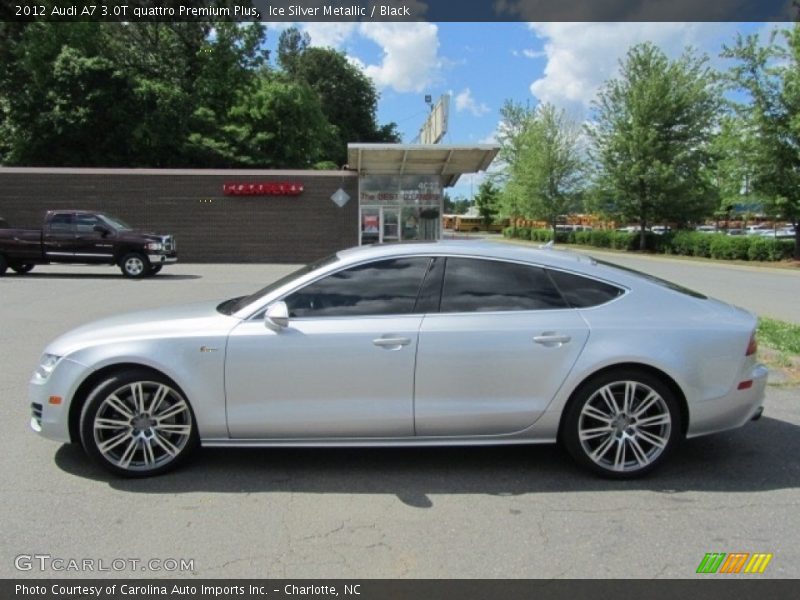 Ice Silver Metallic / Black 2012 Audi A7 3.0T quattro Premium Plus