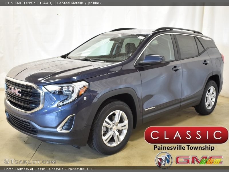 Blue Steel Metallic / Jet Black 2019 GMC Terrain SLE AWD