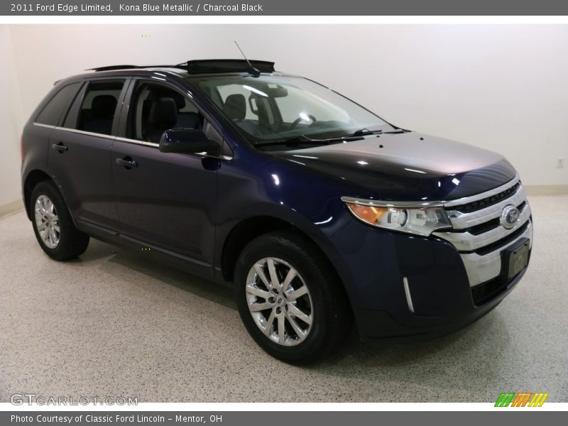 Kona Blue Metallic / Charcoal Black 2011 Ford Edge Limited