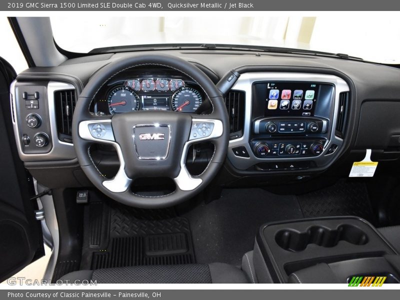 Quicksilver Metallic / Jet Black 2019 GMC Sierra 1500 Limited SLE Double Cab 4WD