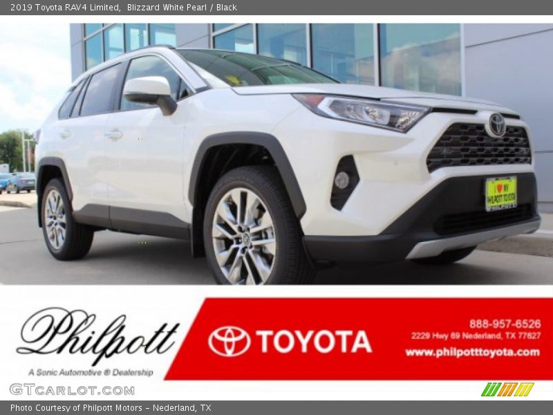 Blizzard White Pearl / Black 2019 Toyota RAV4 Limited