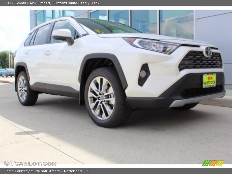 Blizzard White Pearl / Black 2019 Toyota RAV4 Limited