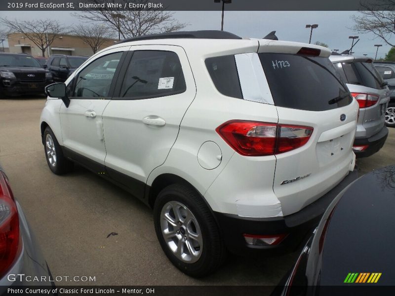 Diamond White / Ebony Black 2019 Ford EcoSport SE