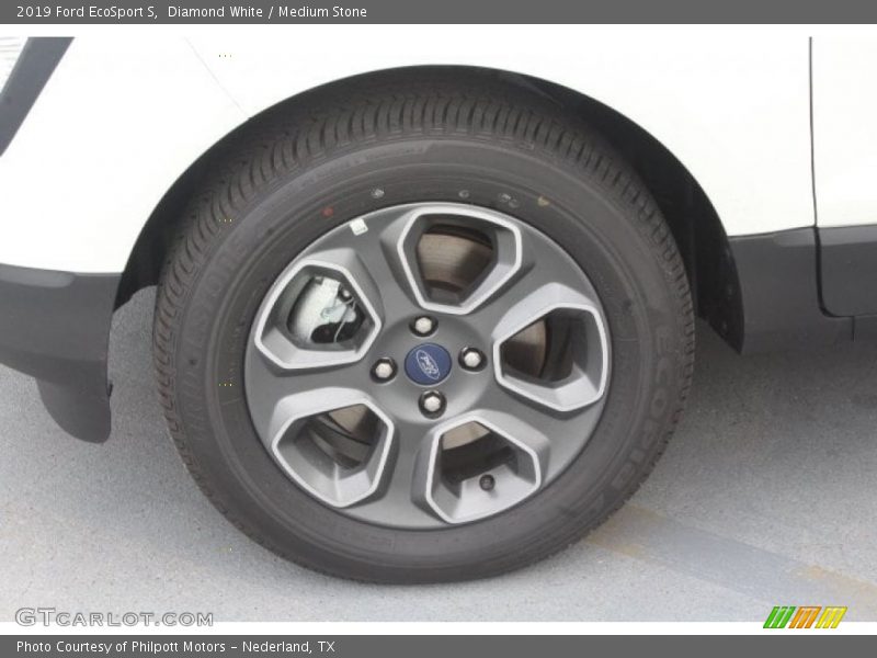 Diamond White / Medium Stone 2019 Ford EcoSport S