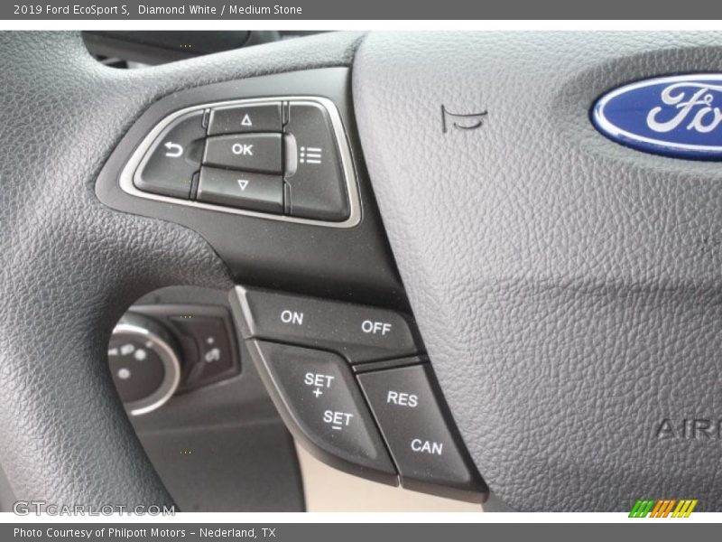 Diamond White / Medium Stone 2019 Ford EcoSport S