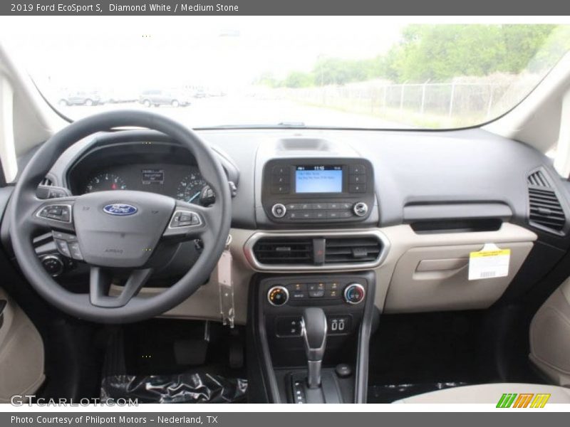 Diamond White / Medium Stone 2019 Ford EcoSport S