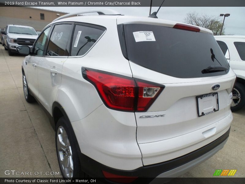 White Platinum / Chromite Gray/Charcoal Black 2019 Ford Escape Titanium