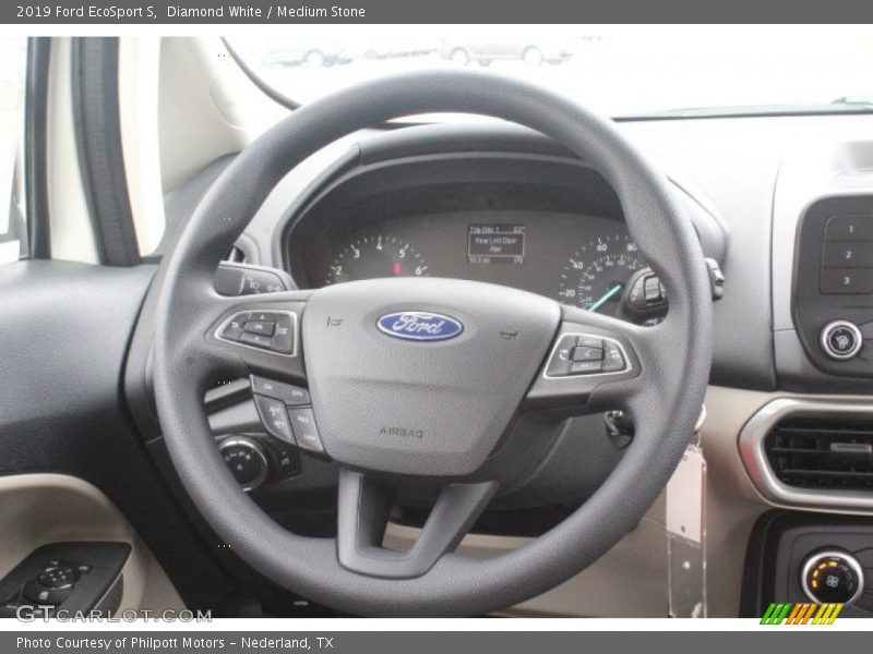 Diamond White / Medium Stone 2019 Ford EcoSport S