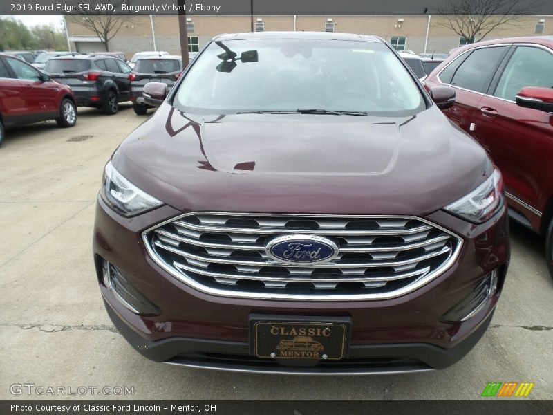 Burgundy Velvet / Ebony 2019 Ford Edge SEL AWD