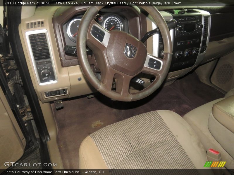 Brilliant Black Crystal Pearl / Light Pebble Beige/Bark Brown 2010 Dodge Ram 2500 SLT Crew Cab 4x4