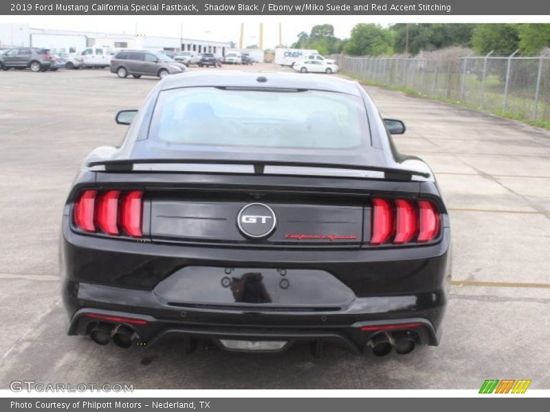 Shadow Black / Ebony w/Miko Suede and Red Accent Stitching 2019 Ford Mustang California Special Fastback