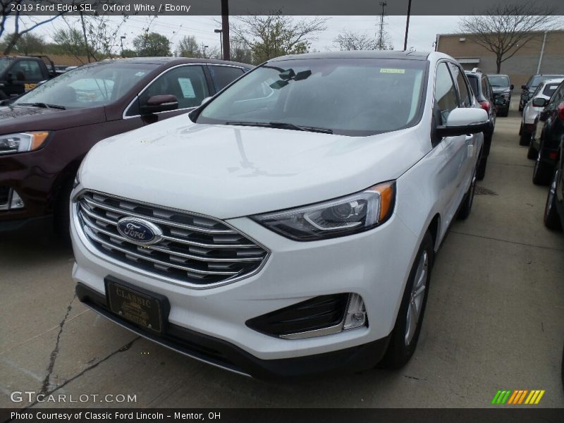 Oxford White / Ebony 2019 Ford Edge SEL