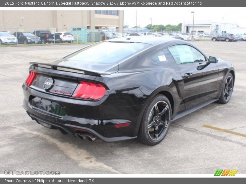 Shadow Black / Ebony w/Miko Suede and Red Accent Stitching 2019 Ford Mustang California Special Fastback