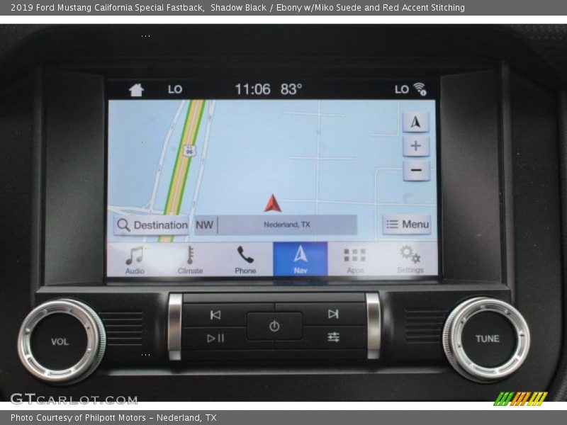 Navigation of 2019 Mustang California Special Fastback