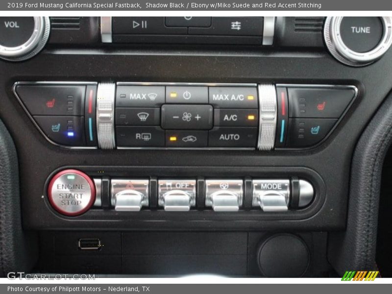 Controls of 2019 Mustang California Special Fastback