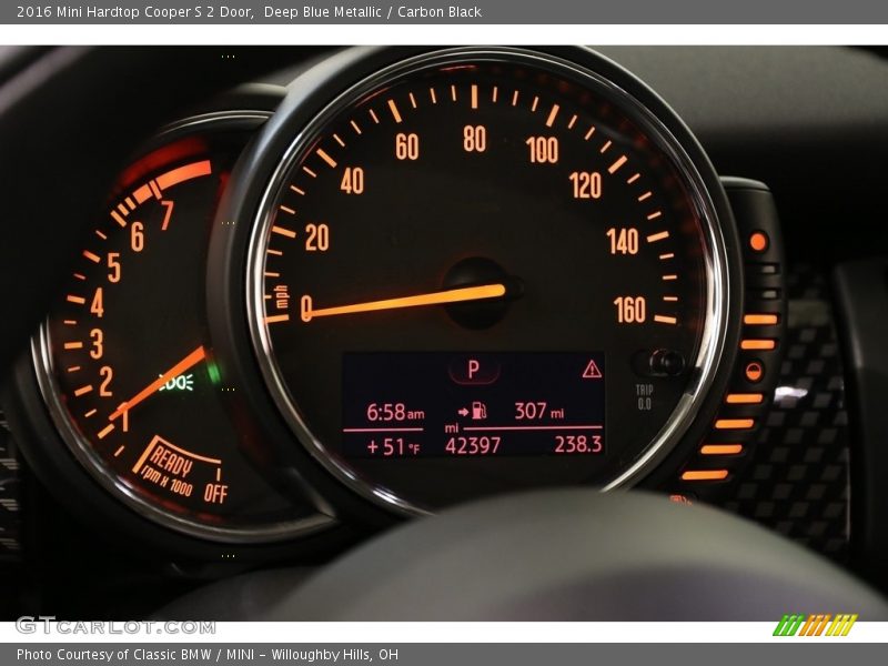 Deep Blue Metallic / Carbon Black 2016 Mini Hardtop Cooper S 2 Door