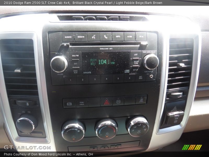 Brilliant Black Crystal Pearl / Light Pebble Beige/Bark Brown 2010 Dodge Ram 2500 SLT Crew Cab 4x4