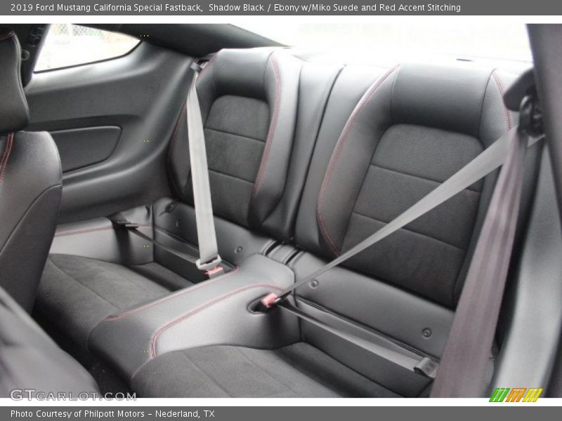 Rear Seat of 2019 Mustang California Special Fastback