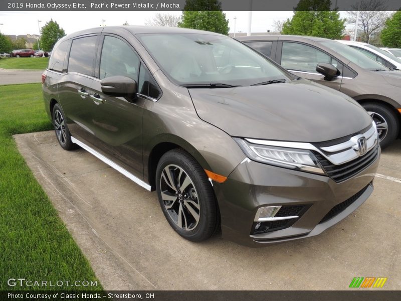 Pacific Pewter Metallic / Mocha 2019 Honda Odyssey Elite