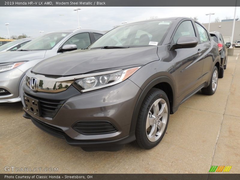 Modern Steel Metallic / Black 2019 Honda HR-V LX AWD