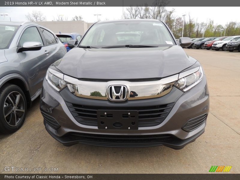 Modern Steel Metallic / Black 2019 Honda HR-V LX AWD