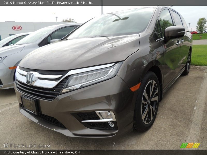 Pacific Pewter Metallic / Mocha 2019 Honda Odyssey Elite