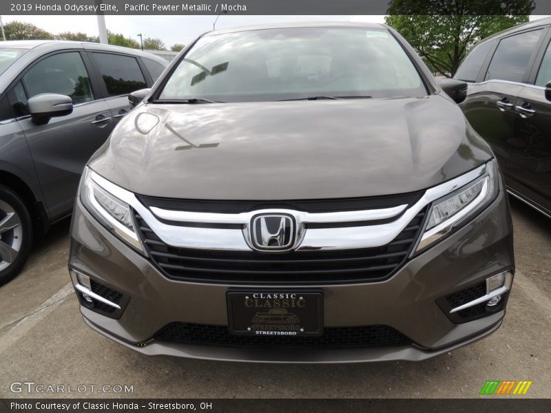 Pacific Pewter Metallic / Mocha 2019 Honda Odyssey Elite