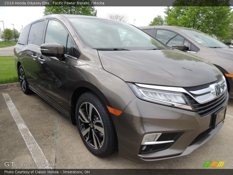 Pacific Pewter Metallic / Mocha 2019 Honda Odyssey Elite