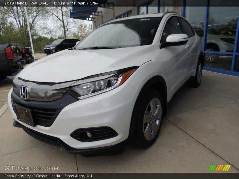 Platinum White Pearl / Gray 2019 Honda HR-V EX-L
