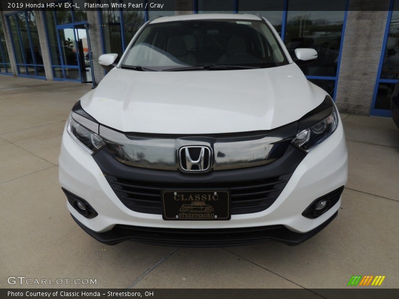 Platinum White Pearl / Gray 2019 Honda HR-V EX-L