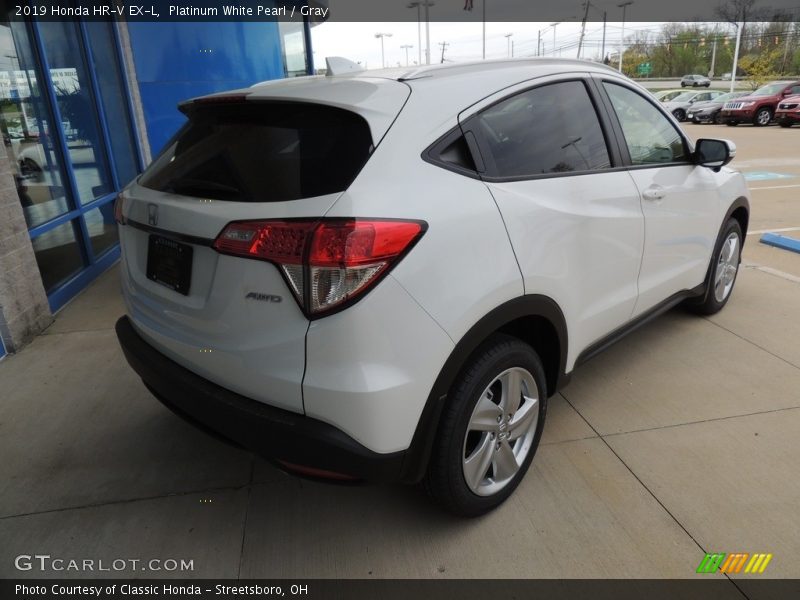 Platinum White Pearl / Gray 2019 Honda HR-V EX-L