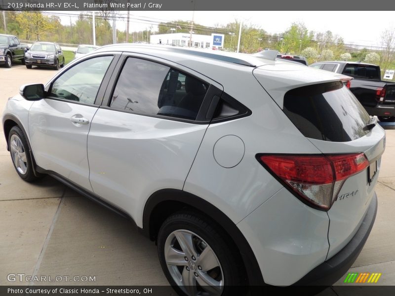Platinum White Pearl / Gray 2019 Honda HR-V EX-L