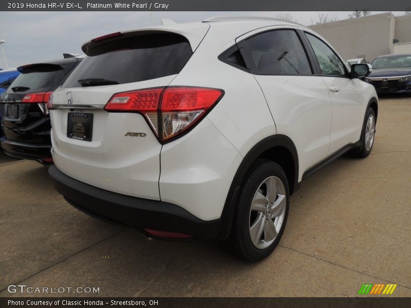 Platinum White Pearl / Gray 2019 Honda HR-V EX-L