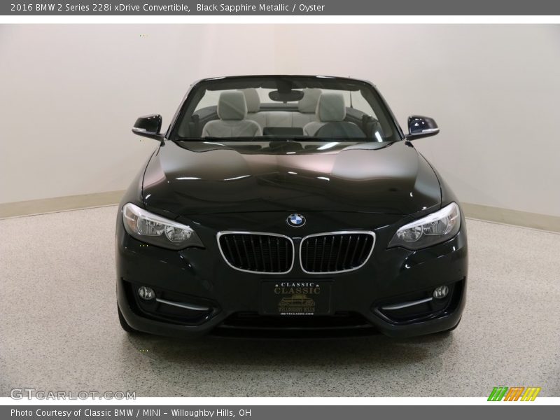 Black Sapphire Metallic / Oyster 2016 BMW 2 Series 228i xDrive Convertible