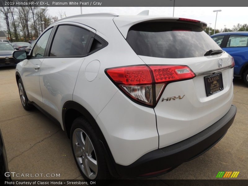 Platinum White Pearl / Gray 2019 Honda HR-V EX-L