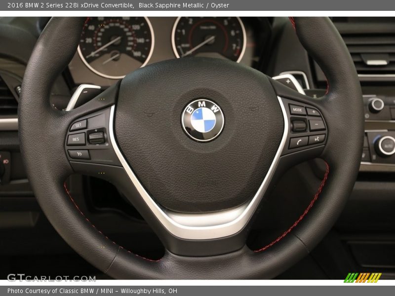 Black Sapphire Metallic / Oyster 2016 BMW 2 Series 228i xDrive Convertible