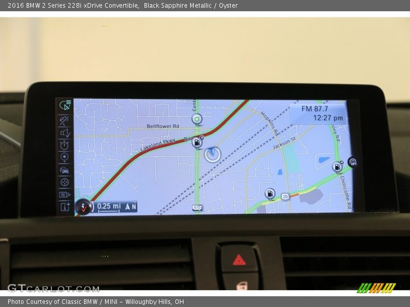 Black Sapphire Metallic / Oyster 2016 BMW 2 Series 228i xDrive Convertible