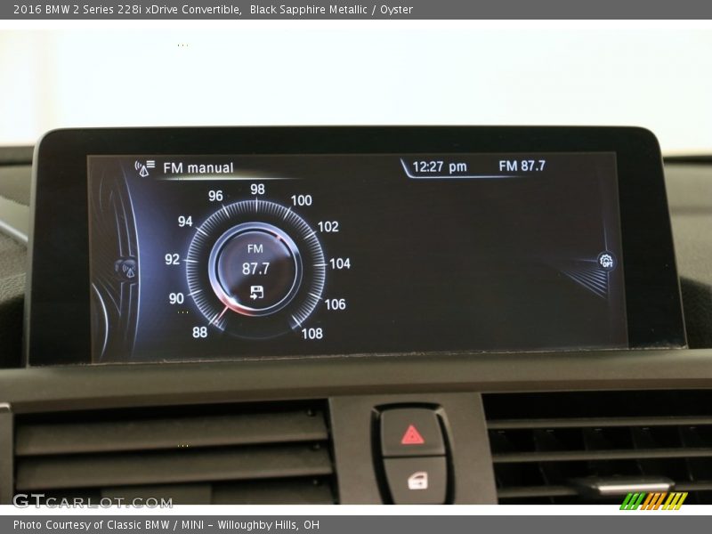 Black Sapphire Metallic / Oyster 2016 BMW 2 Series 228i xDrive Convertible