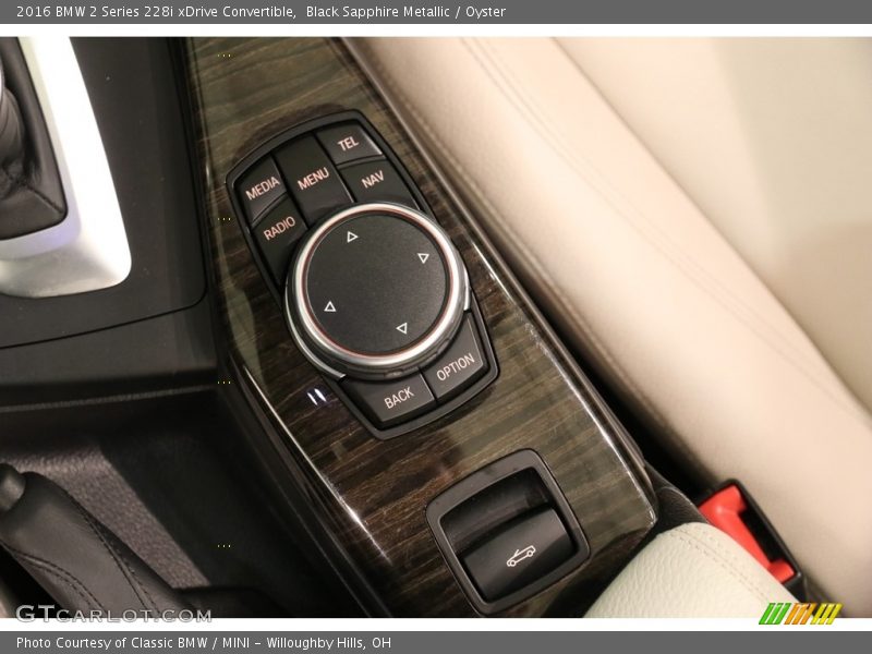 Black Sapphire Metallic / Oyster 2016 BMW 2 Series 228i xDrive Convertible