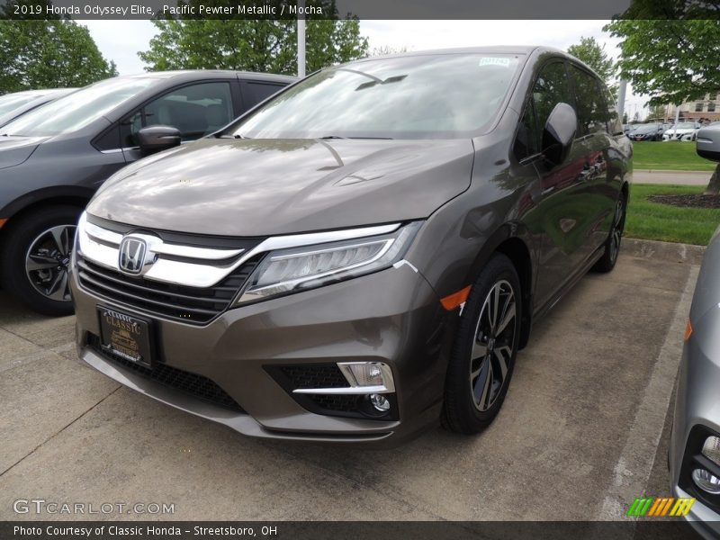 Pacific Pewter Metallic / Mocha 2019 Honda Odyssey Elite