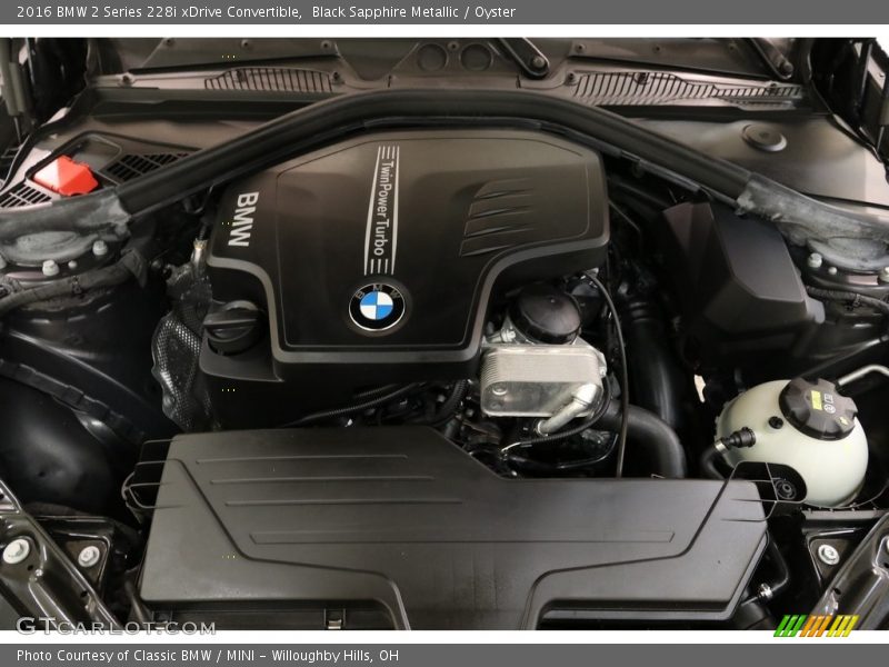Black Sapphire Metallic / Oyster 2016 BMW 2 Series 228i xDrive Convertible