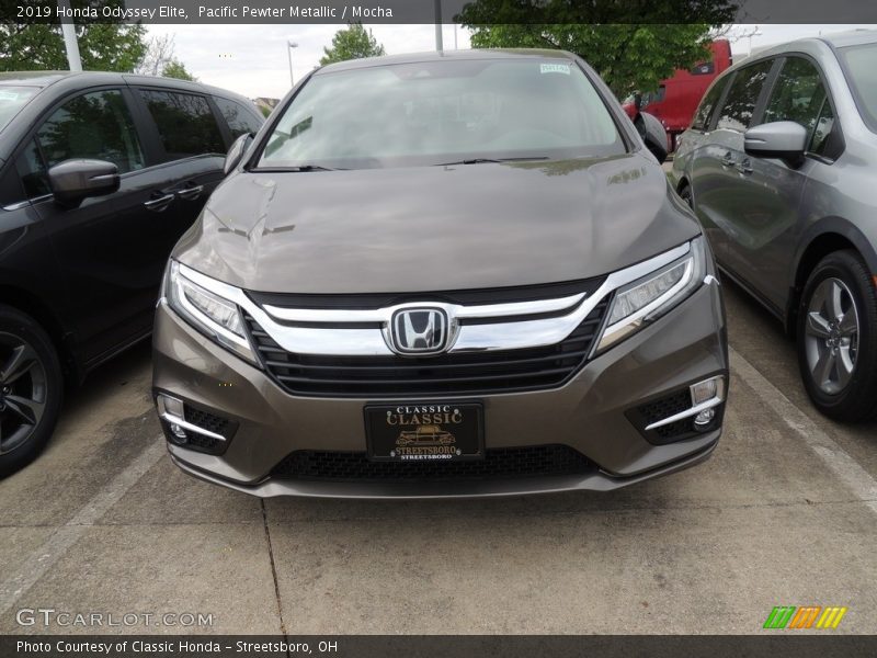 Pacific Pewter Metallic / Mocha 2019 Honda Odyssey Elite