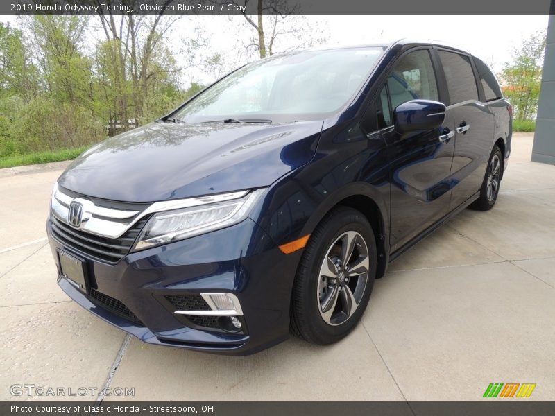 Obsidian Blue Pearl / Gray 2019 Honda Odyssey Touring