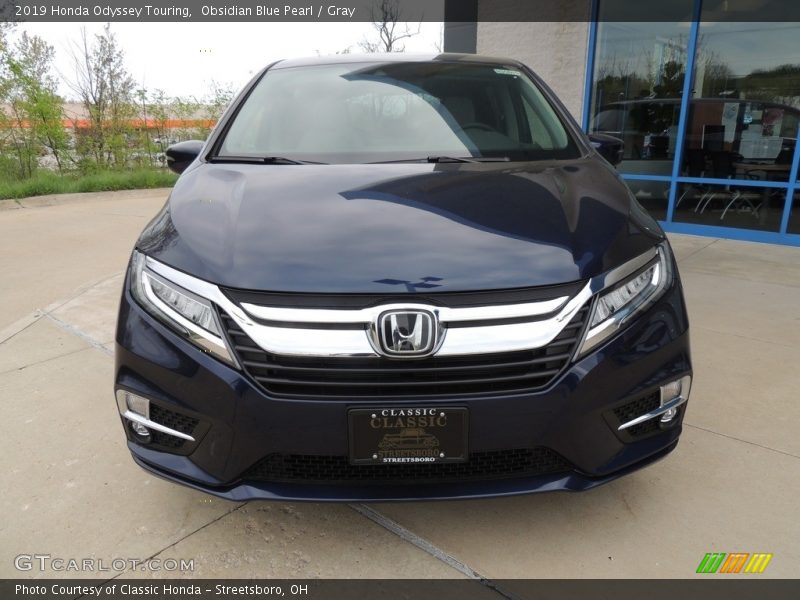 Obsidian Blue Pearl / Gray 2019 Honda Odyssey Touring