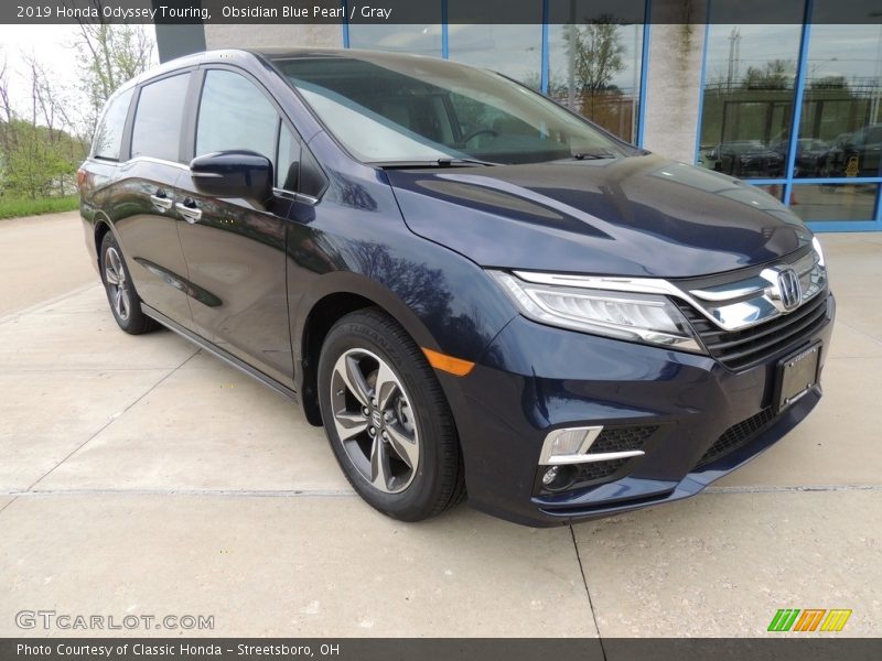 Obsidian Blue Pearl / Gray 2019 Honda Odyssey Touring