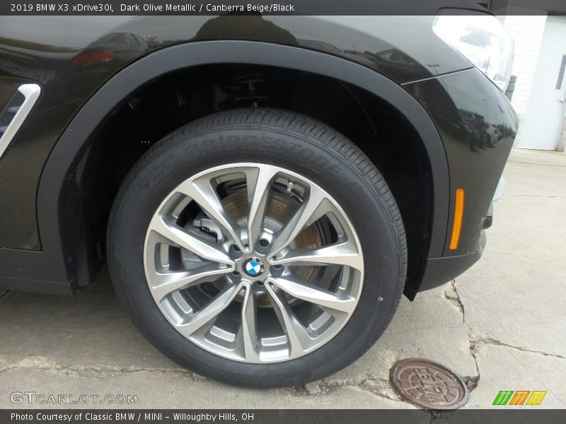 Dark Olive Metallic / Canberra Beige/Black 2019 BMW X3 xDrive30i