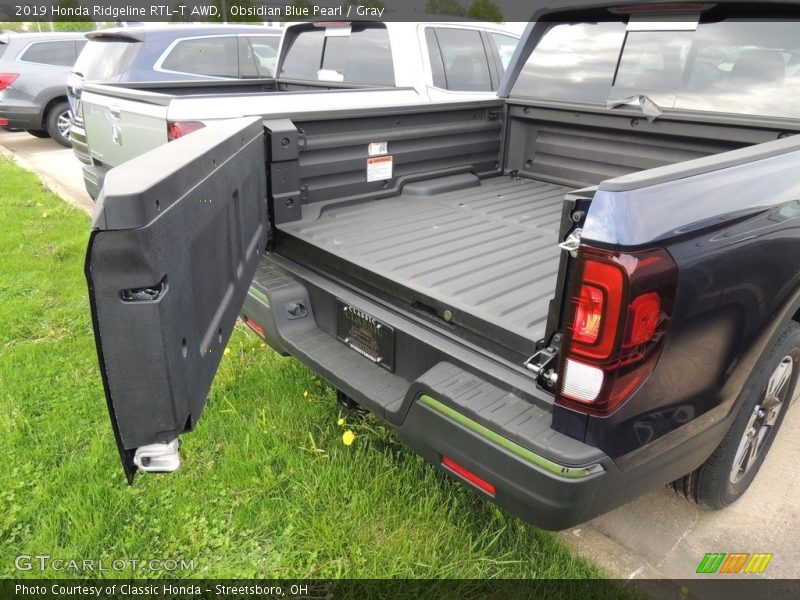 Obsidian Blue Pearl / Gray 2019 Honda Ridgeline RTL-T AWD