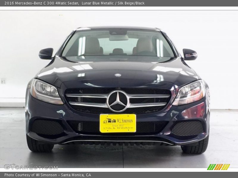 Lunar Blue Metallic / Silk Beige/Black 2016 Mercedes-Benz C 300 4Matic Sedan