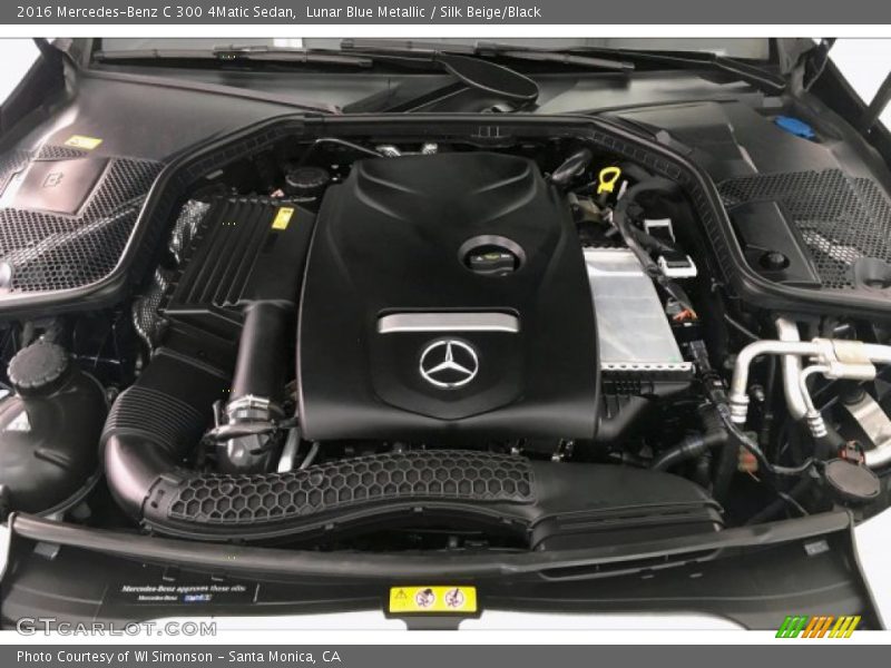 Lunar Blue Metallic / Silk Beige/Black 2016 Mercedes-Benz C 300 4Matic Sedan