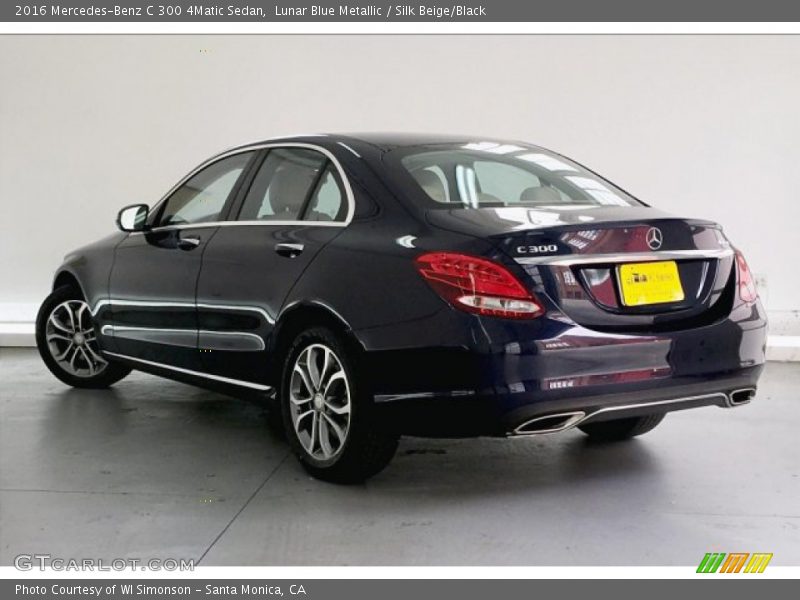 Lunar Blue Metallic / Silk Beige/Black 2016 Mercedes-Benz C 300 4Matic Sedan